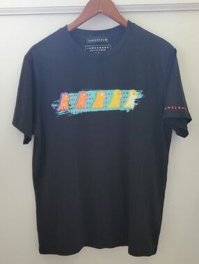 James Bark French Bulldog Graphiç Tee Black Size Medium